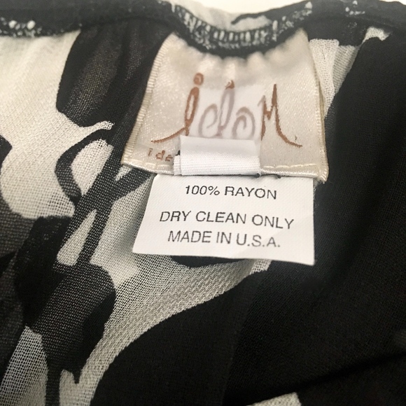 Vintage Maxi Skirt Floral Black and Cream S - Picture 7 of 8